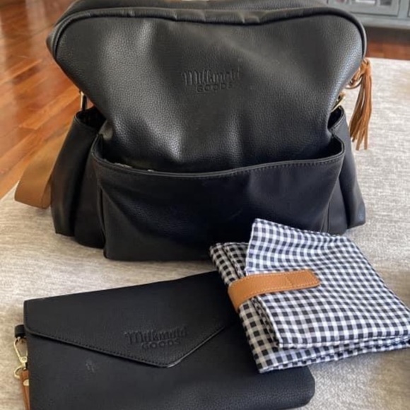 Gently used milkmade goods diaper bag. Very soft leather. - Picture 1 of 2